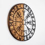 Wallity Vegvisir - 331 Escultura de pared en Negro y Nogal